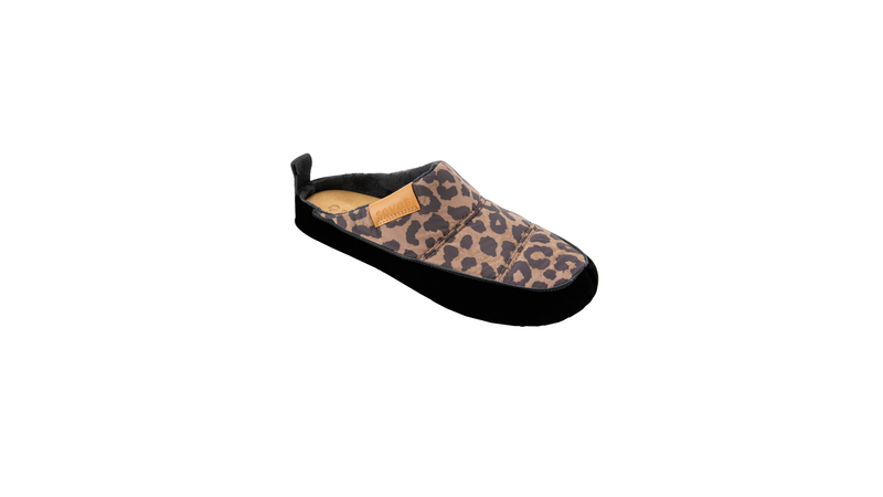 Leopard print slip-on shoe top view