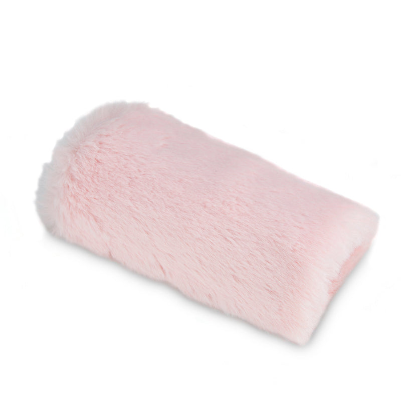 Pink furr throw